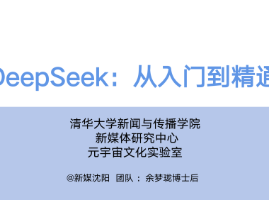 清华大学第一弹:《DeepSeek:从入门到精通》